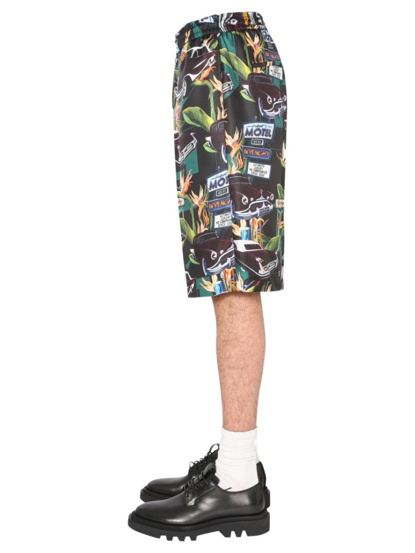 Givenchy Printed Silk Bermuda Shorts