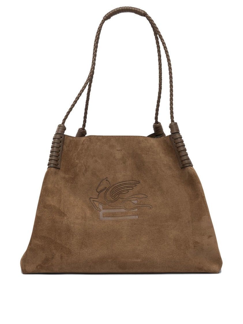 Etro Rich Brown Suede Shoulder Bag