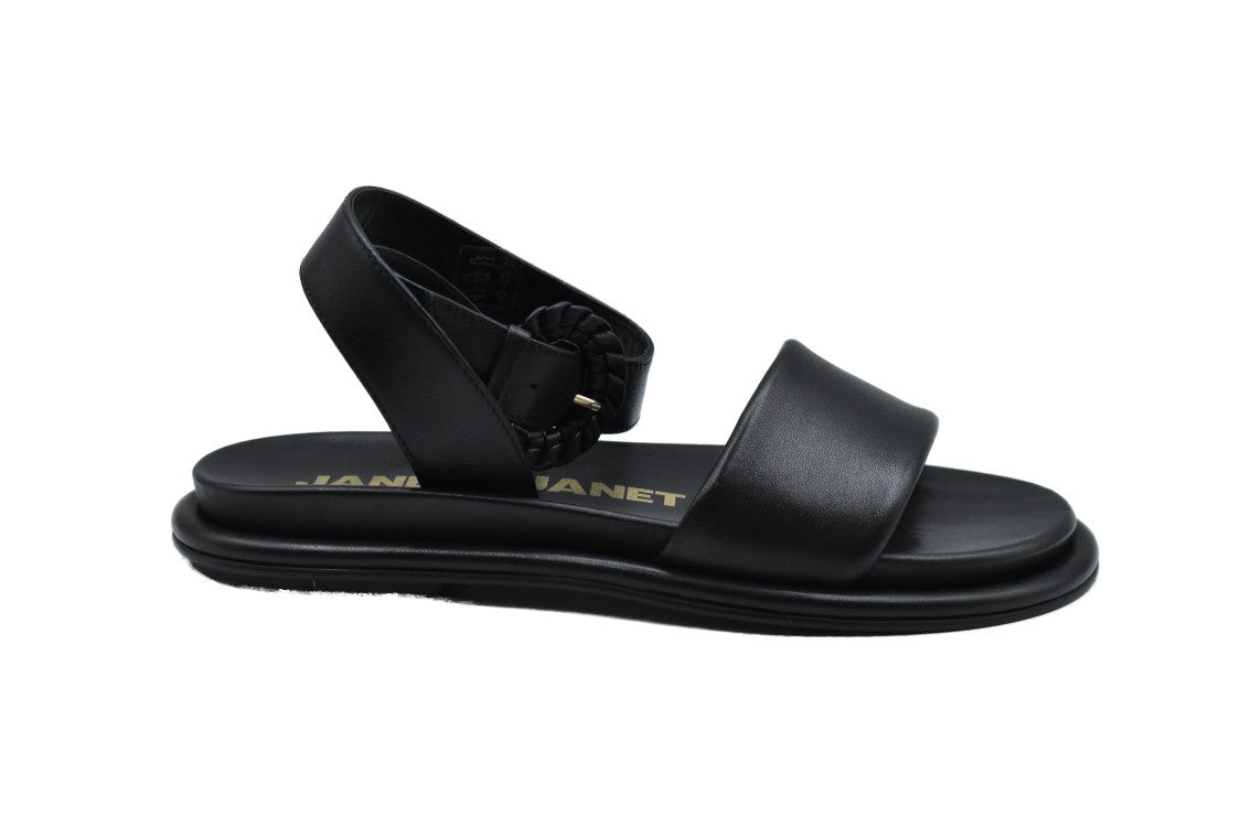 Janet & Janet Black Sandals With Refined Details