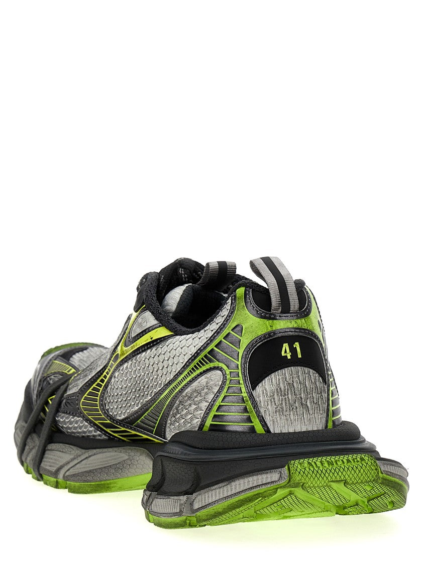 Balenciaga Mesh Fabric Sneakers With Worn Effect