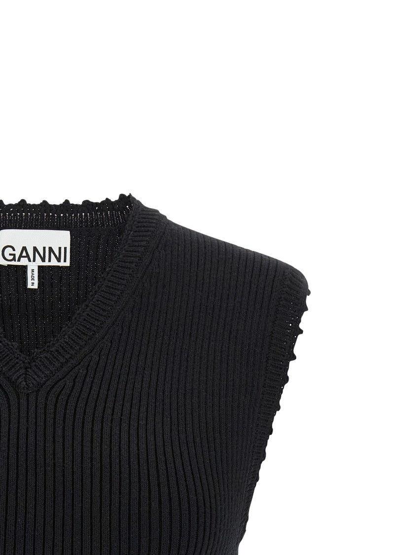 Ganni 'Cotton Crochet' Vest