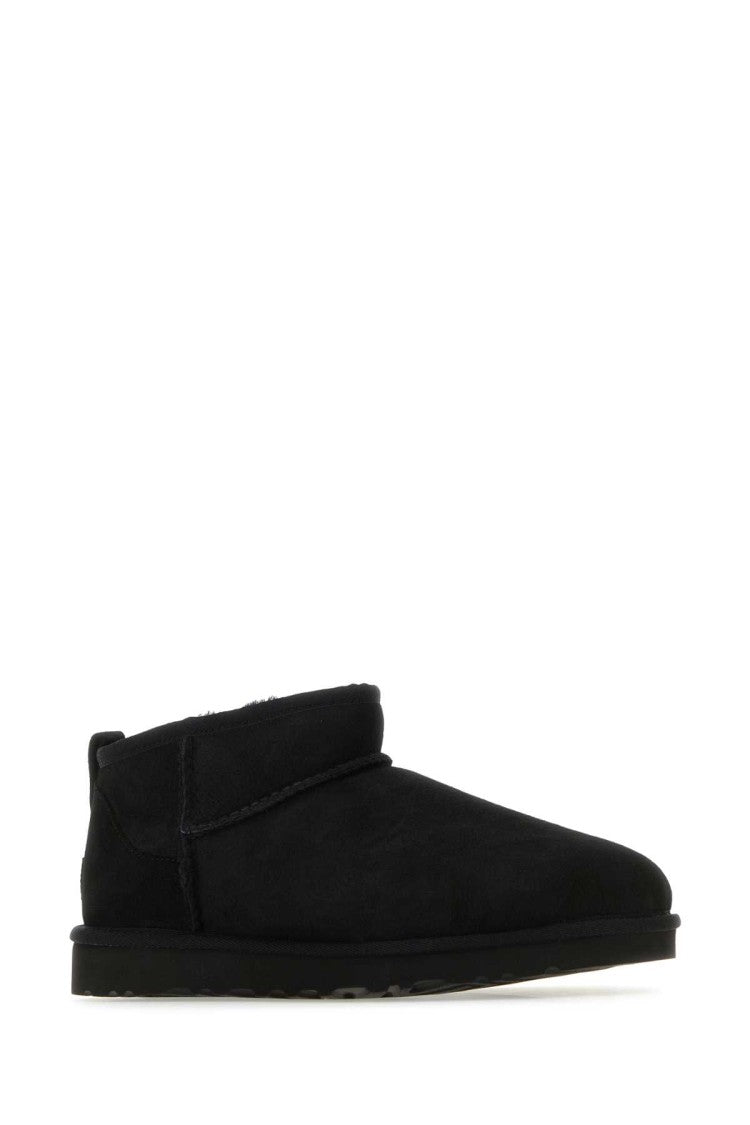 Ugg Black Suede Classic Ultra Mini Ankle Boots