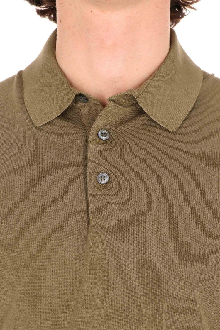 Drumohr Military Green Ice Cotton Polo Shirt