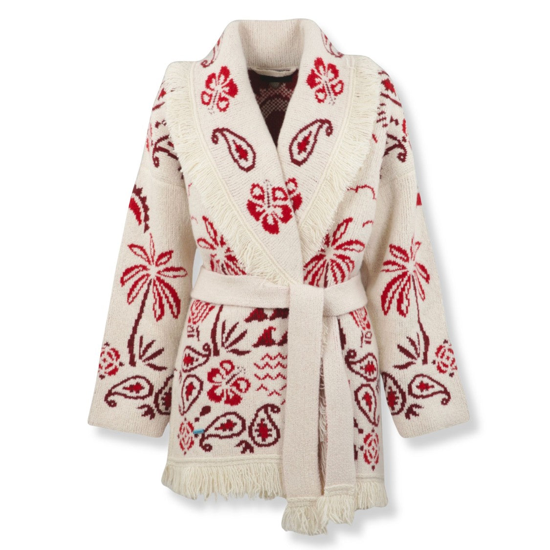 Alanui Textured Knit Cardigan With Open Front Design