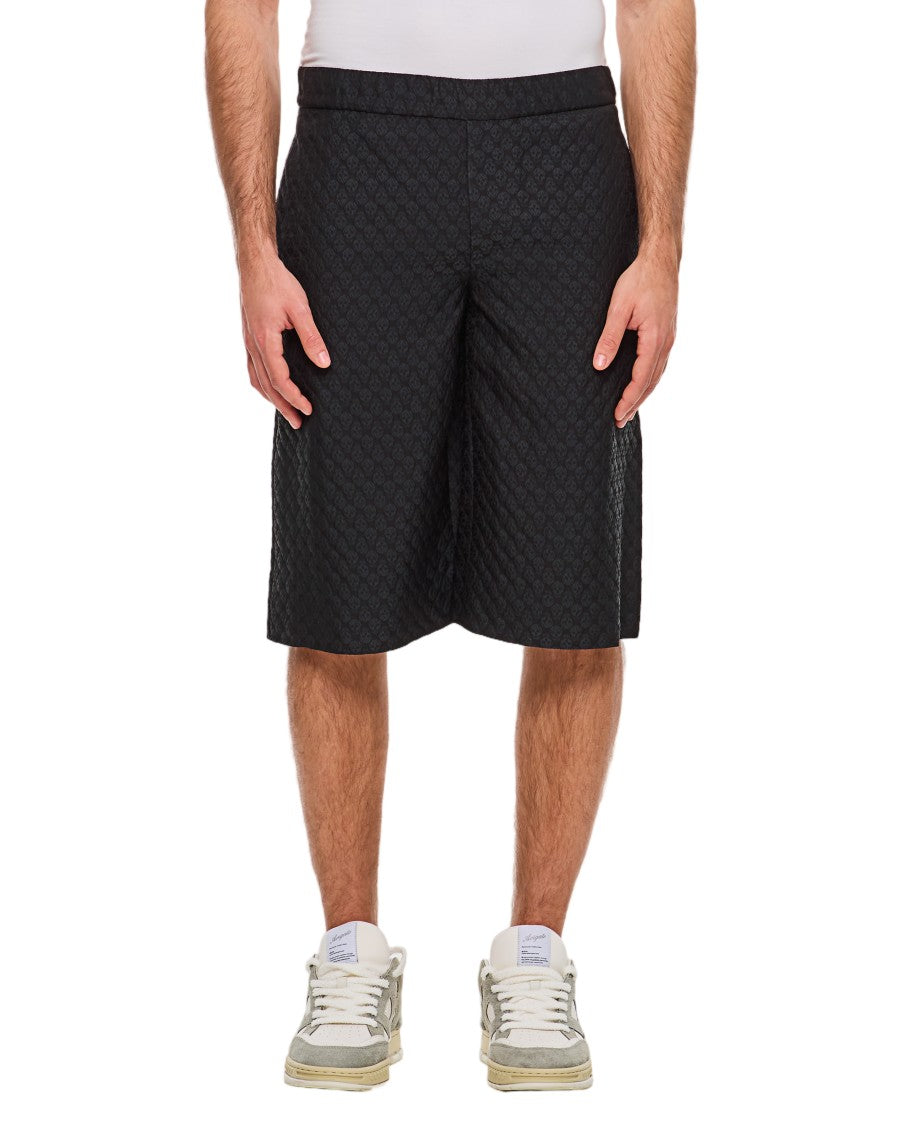 Alexander Mcqueen Knee-Length Printed Pyjama Shorts With Hidden Zip Closure