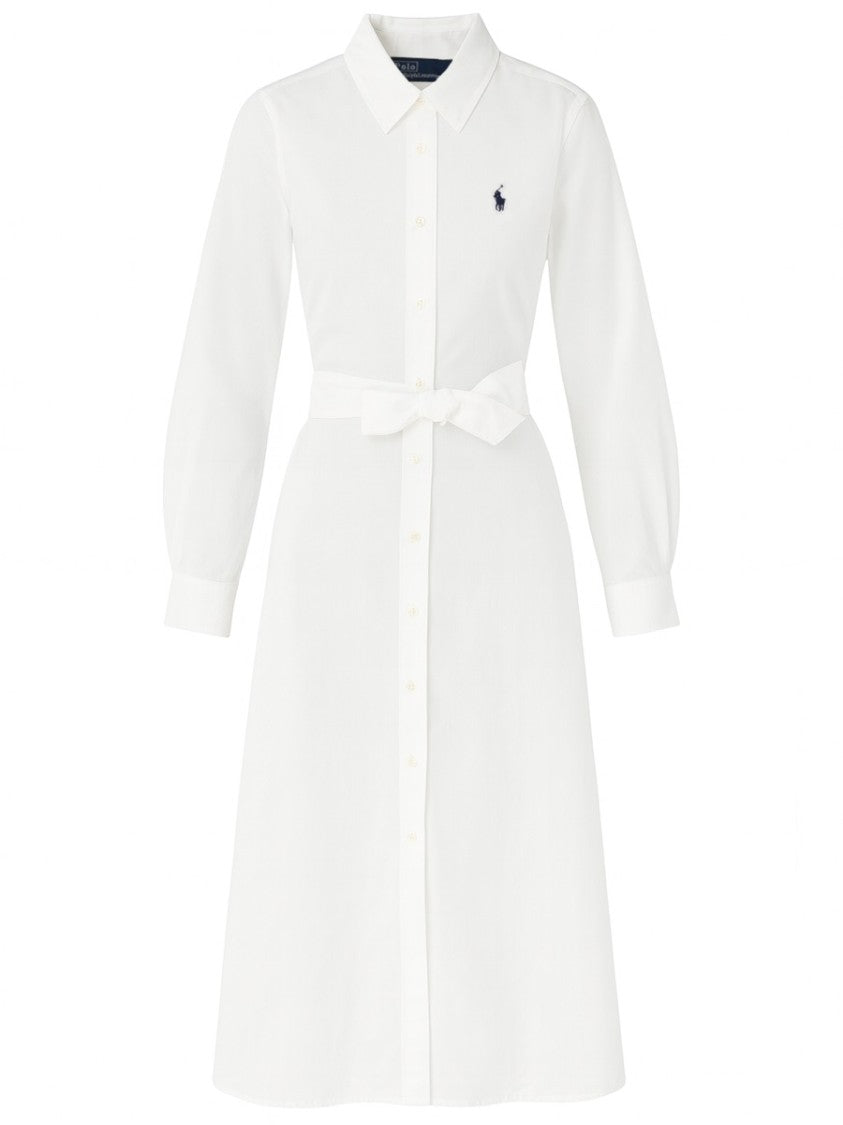 Polo Ralph Lauren Neutrals Long Self-Tie Belt Day Dress