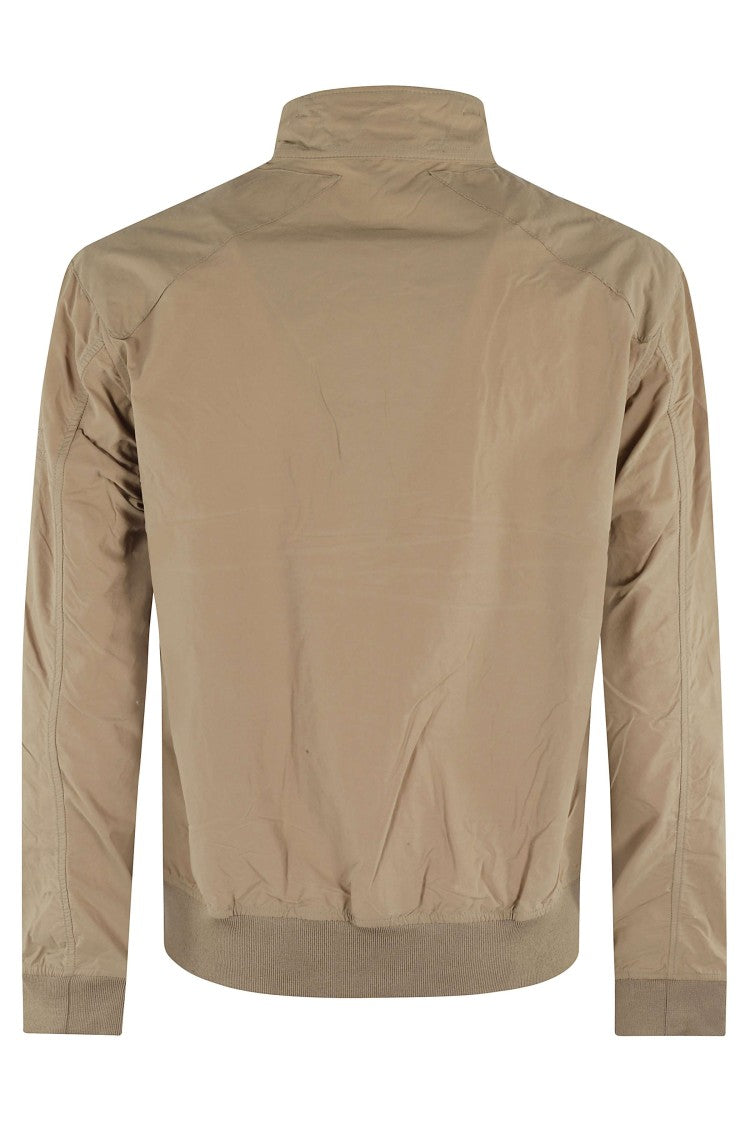 Barbour Brown Rectifier Harrington Embroidered Logo Polyamide Bomber Jacket