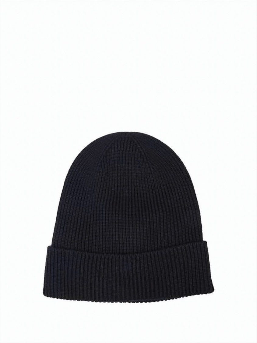 Moncler Ribbed Knit Beanie With Folded Cuff