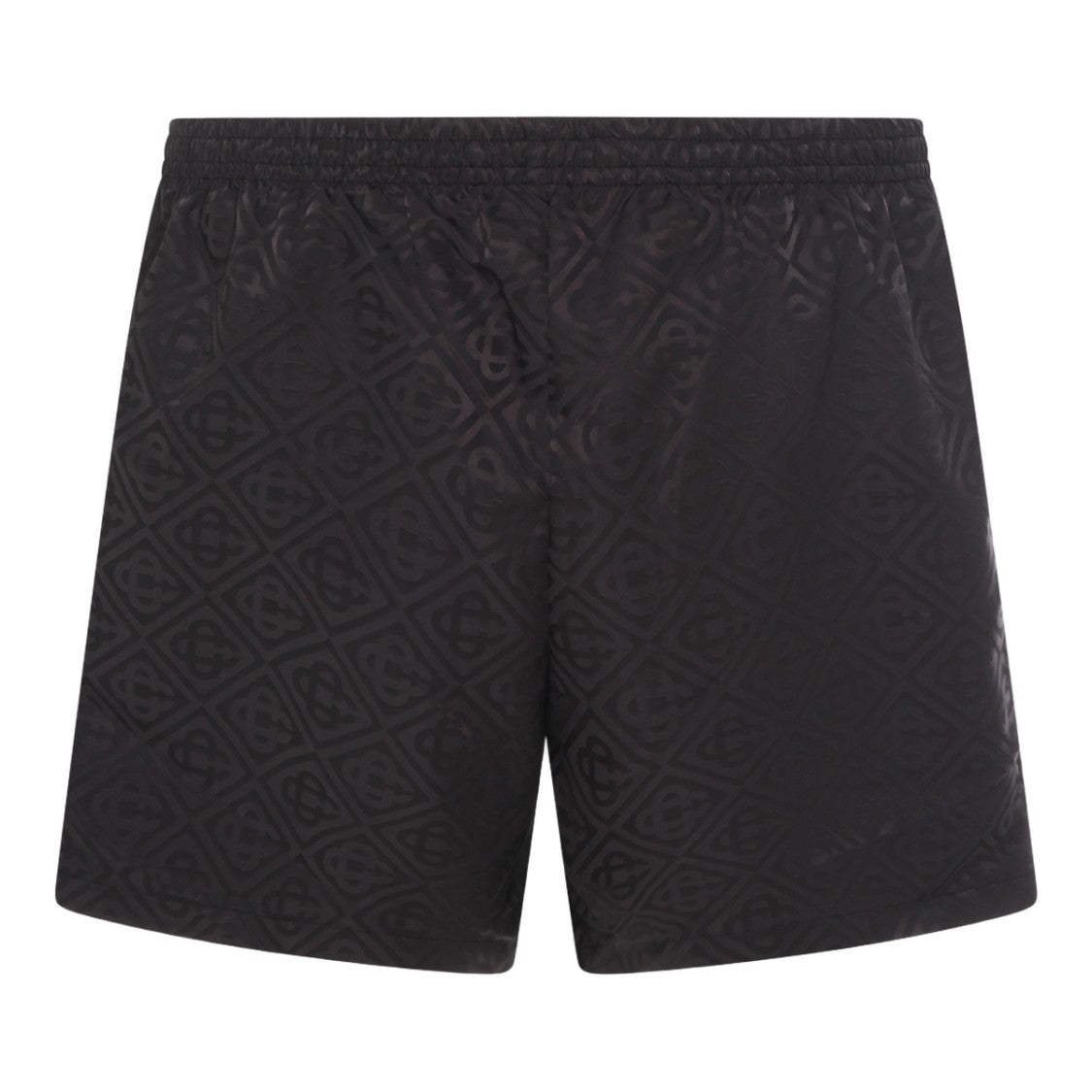 Casablanca Casablanca Black Shorts With Tonal Pattern