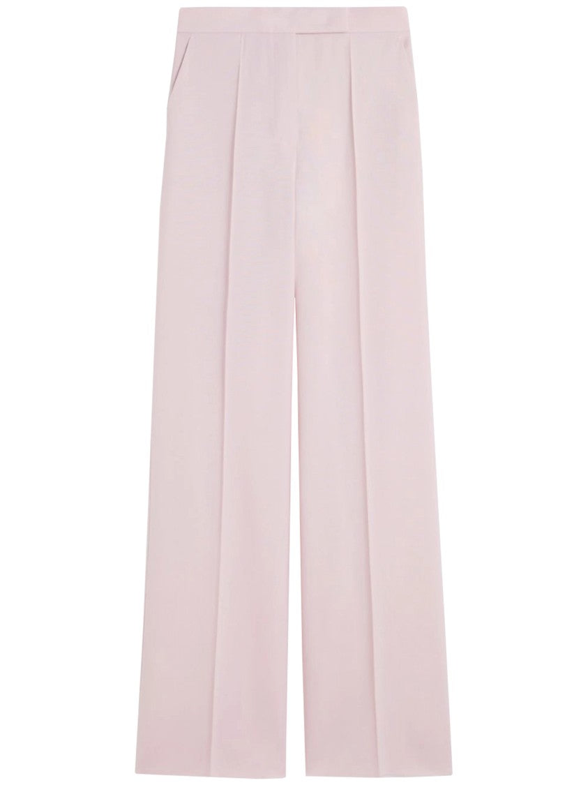 Max Mara Pink Girone Pleated Wide-Leg Trousers