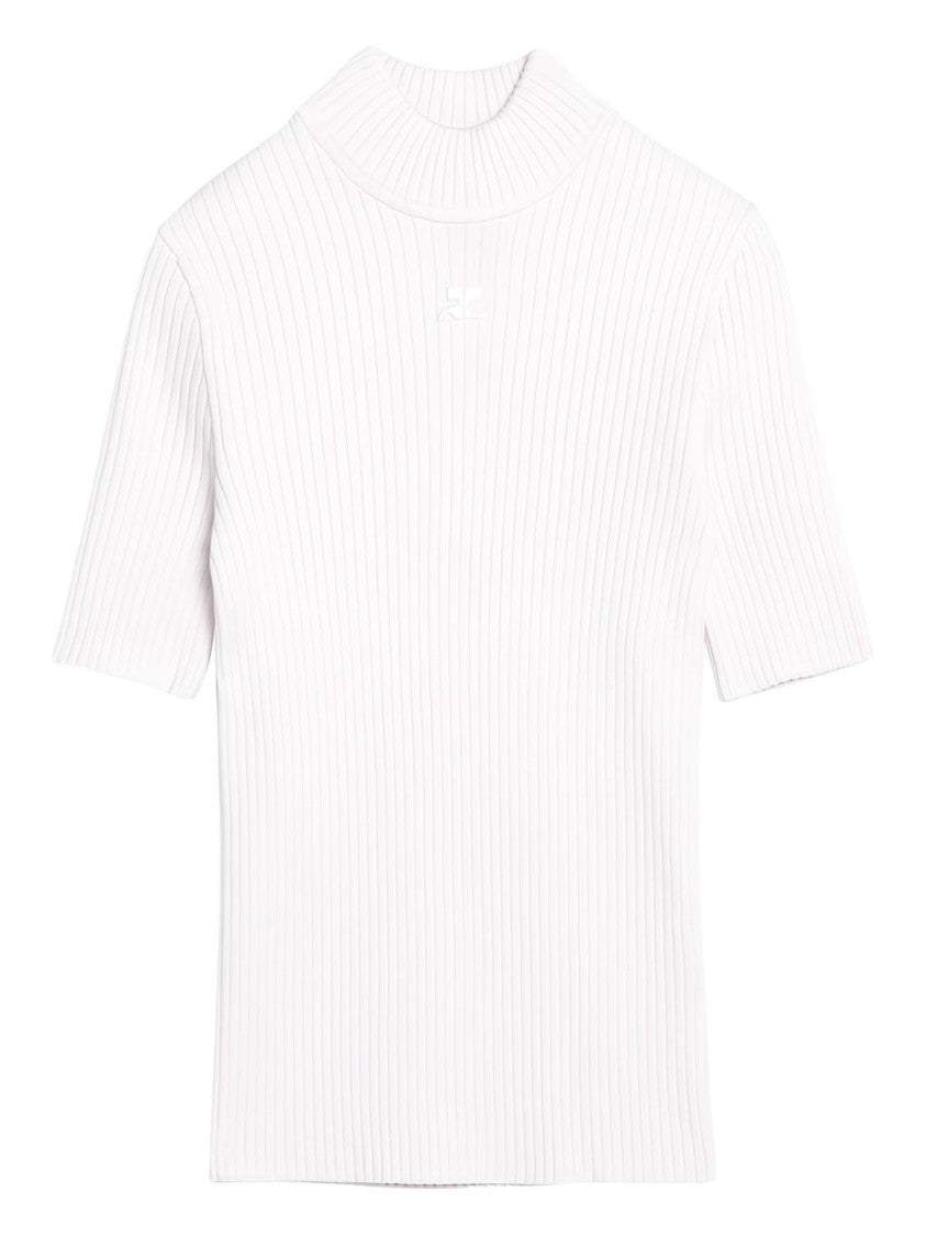 Courrèges Pink Silk And Nylon Sleeveless Top