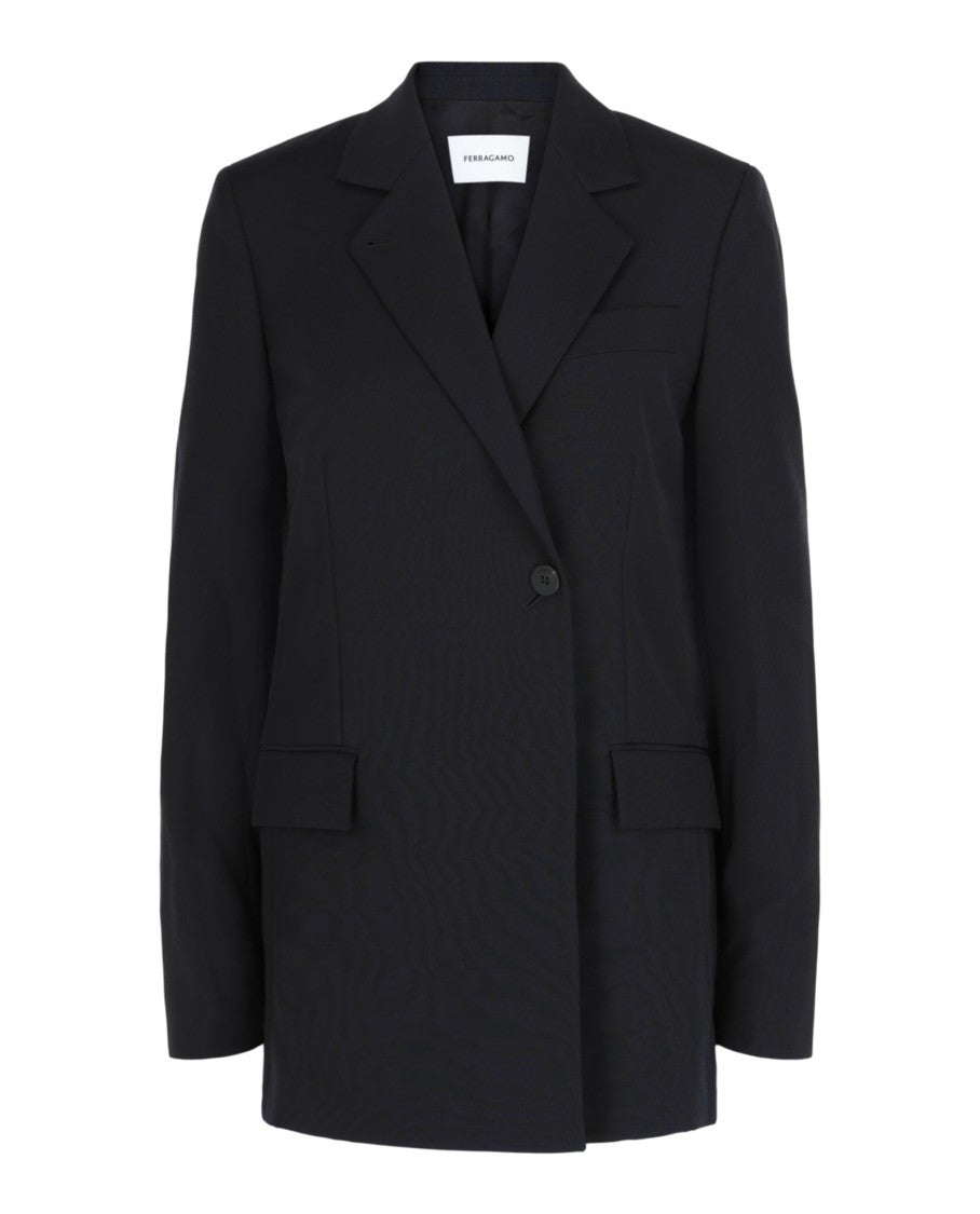 Ferragamo Single-Breasted Wool Blazer