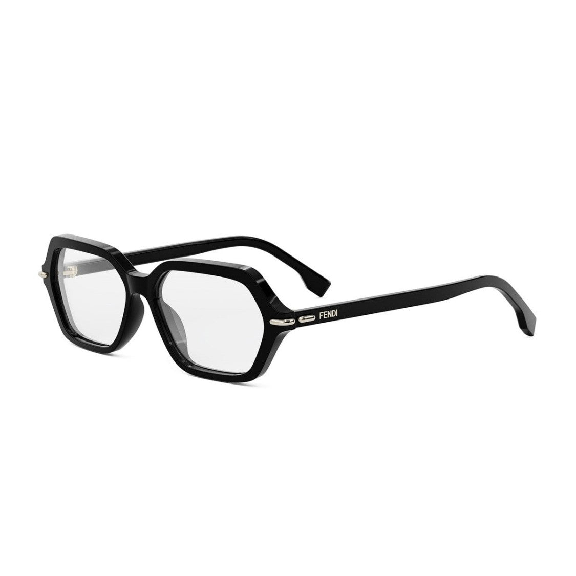 Fendi Black Selleria Acetate Geometric Sunglasses