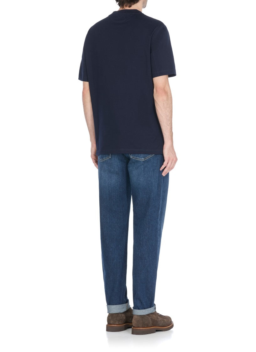 Brunello Cucinelli Signature Logo Cotton T-Shirt