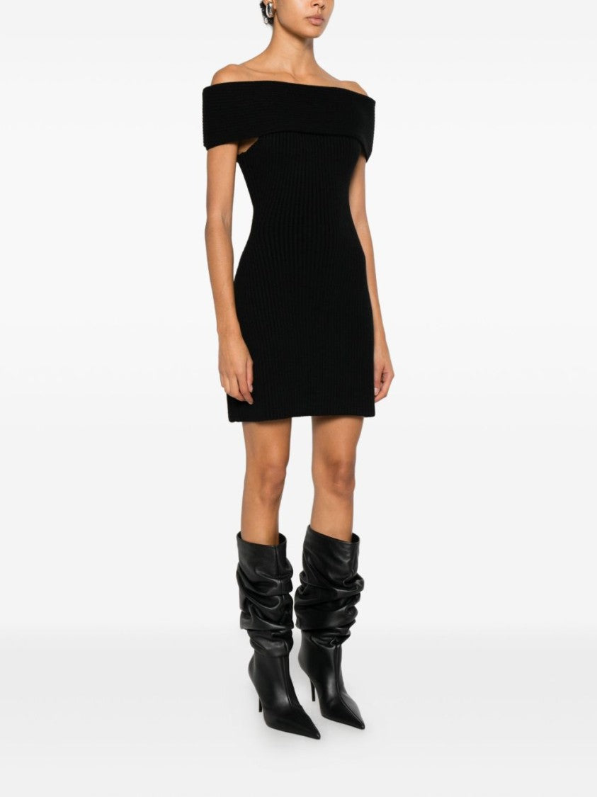 Givenchy Black Silk And Nylon Mini Dress