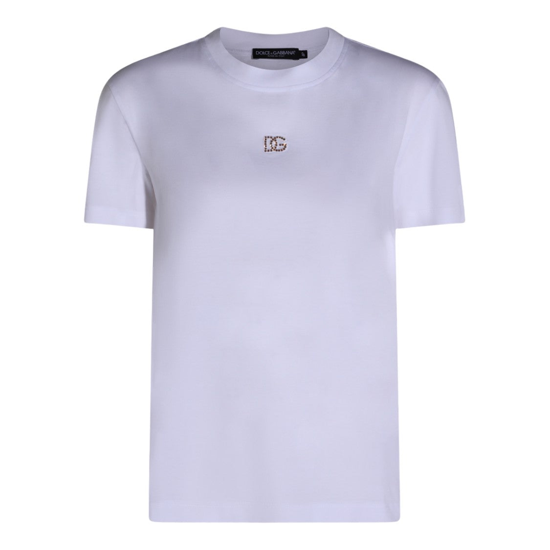 Dolce & Gabbana White Short-Sleeve T-Shirt With Round Neckline