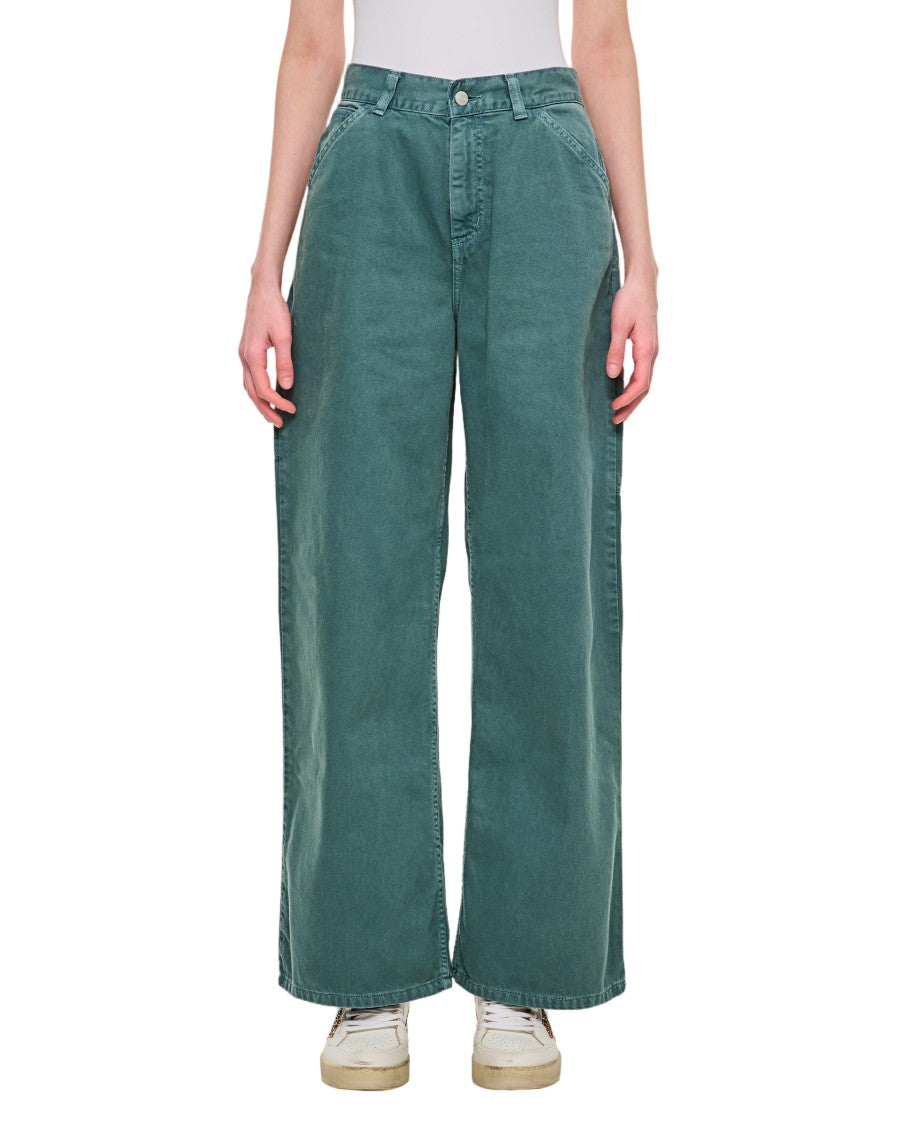Carhartt Wip Wide-Leg Jeans With Large Pockets And Logo Detail