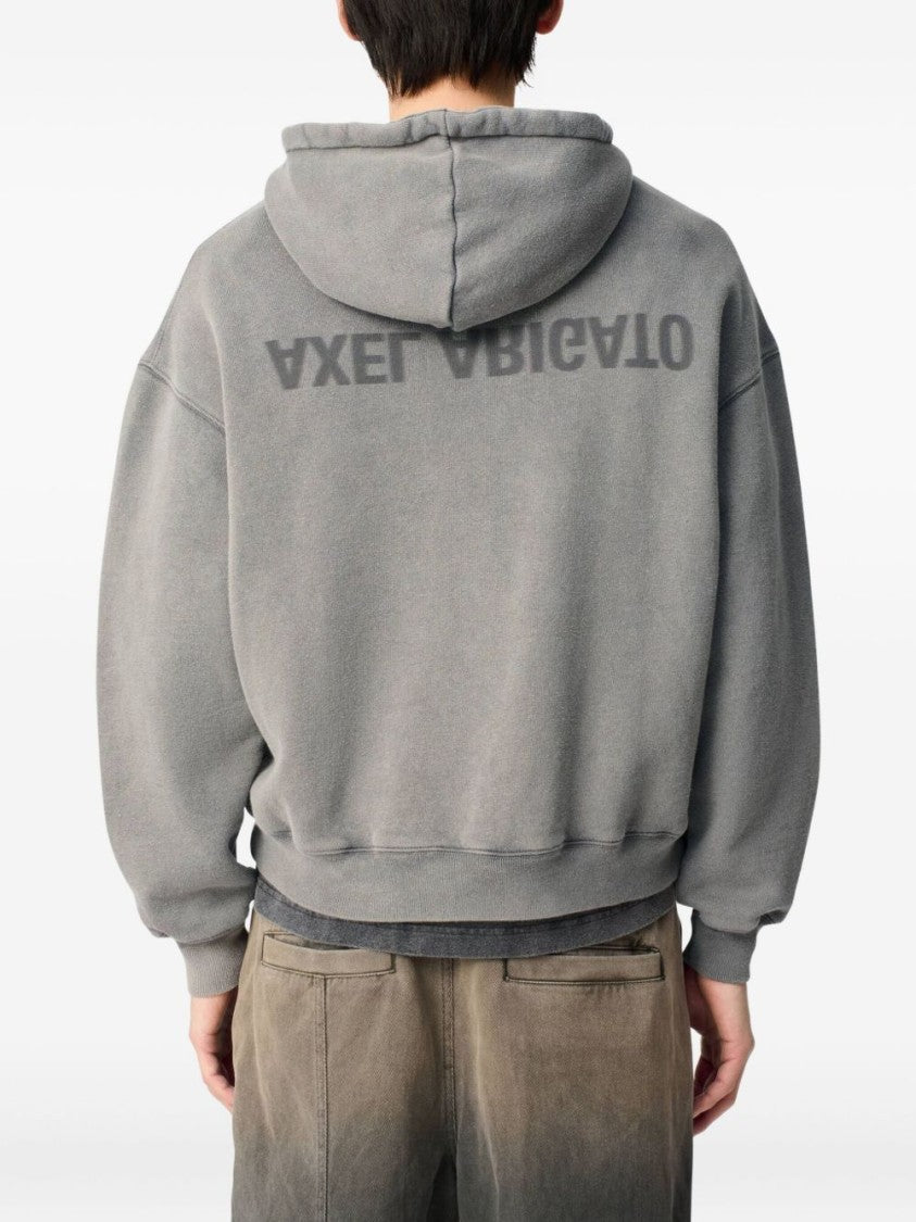Axel Arigato Medium Grey Hoodie With Logo Print