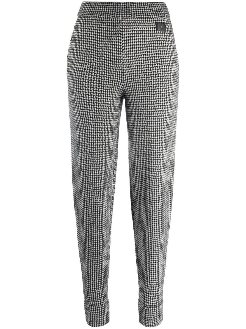 Polo Ralph Lauren Houndstooth Pattern Full-Length Athletic Pants With Cashmere Comfort