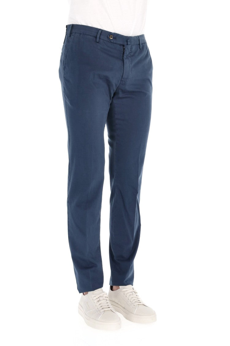 Pt Torino Super Slim Fit Cotton-Silk Trousers