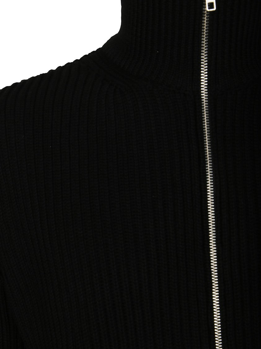 Mm6 By Maison Margiela Zip-Up Sweater With High Collar