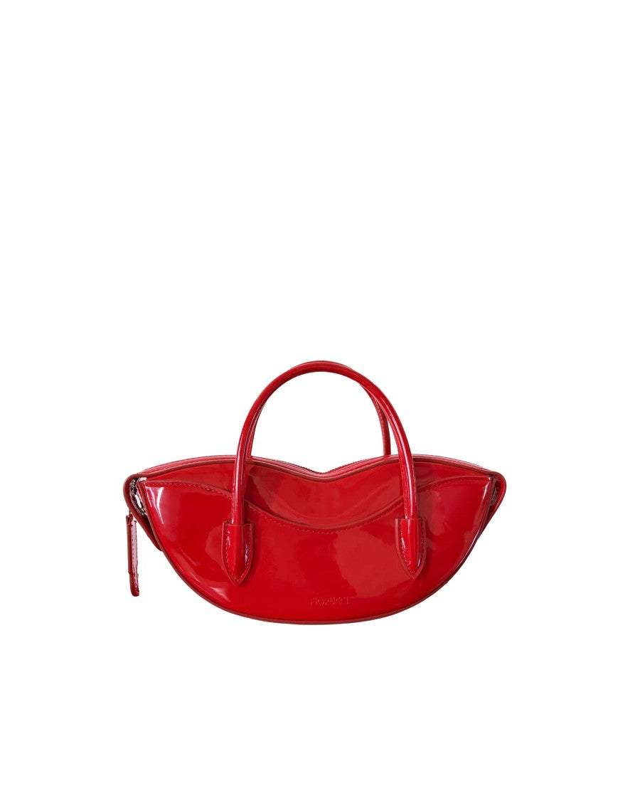Fiorucci Compact Nude Vinyl Lips-Shaped Tote Bag
