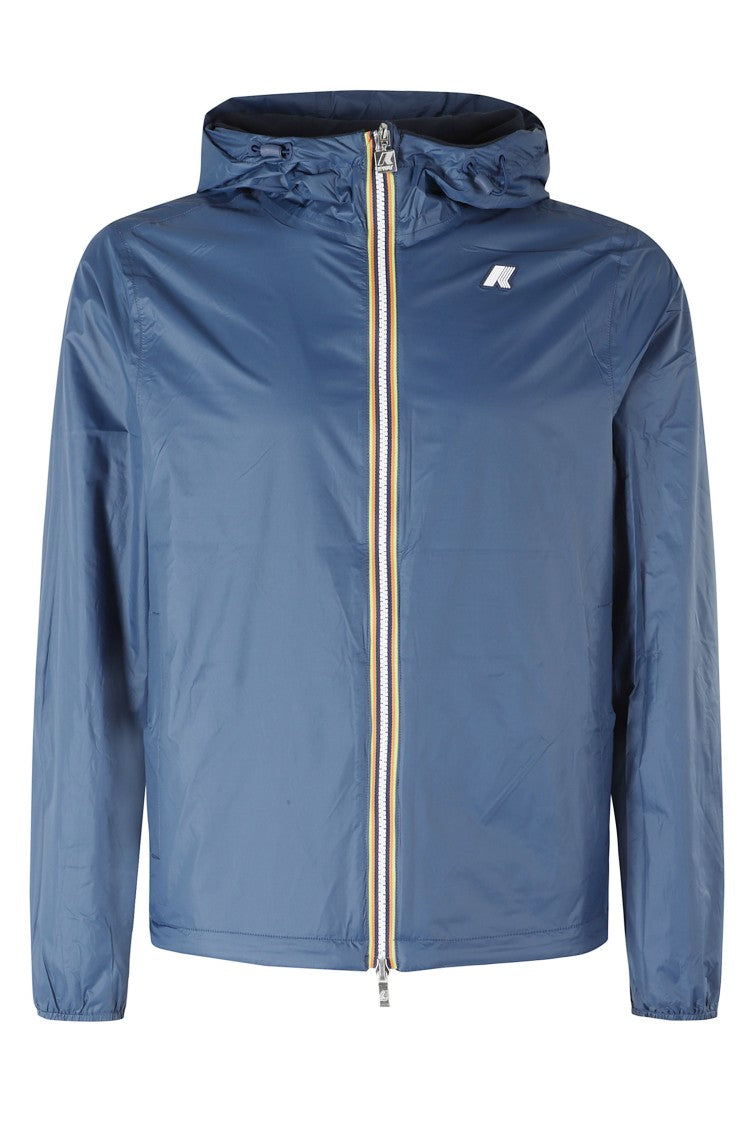 K-Way Blue Jake Double Interlock Reversible Hooded Cotton Jacket