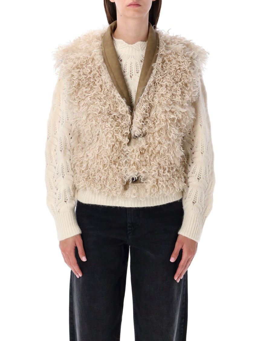 Isabel Marant Étoile Shearling Vest In Suede
