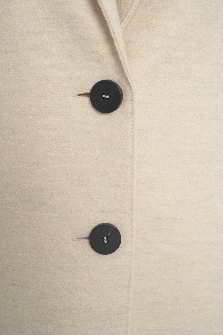 Harris Wharf London Long Virgin Wool Coat With Classic Notched Collar