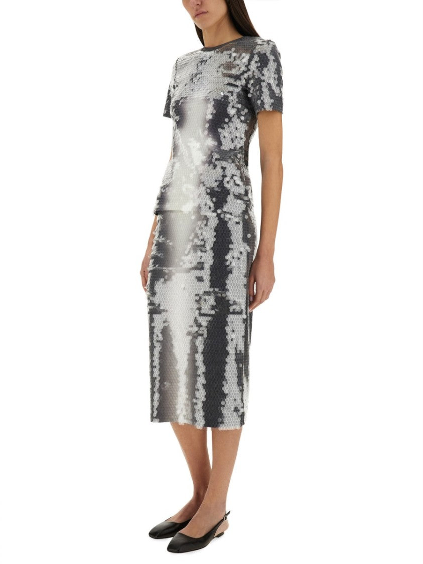 Sportmax Gradient Sequined Fitted Top With Short Sleeves