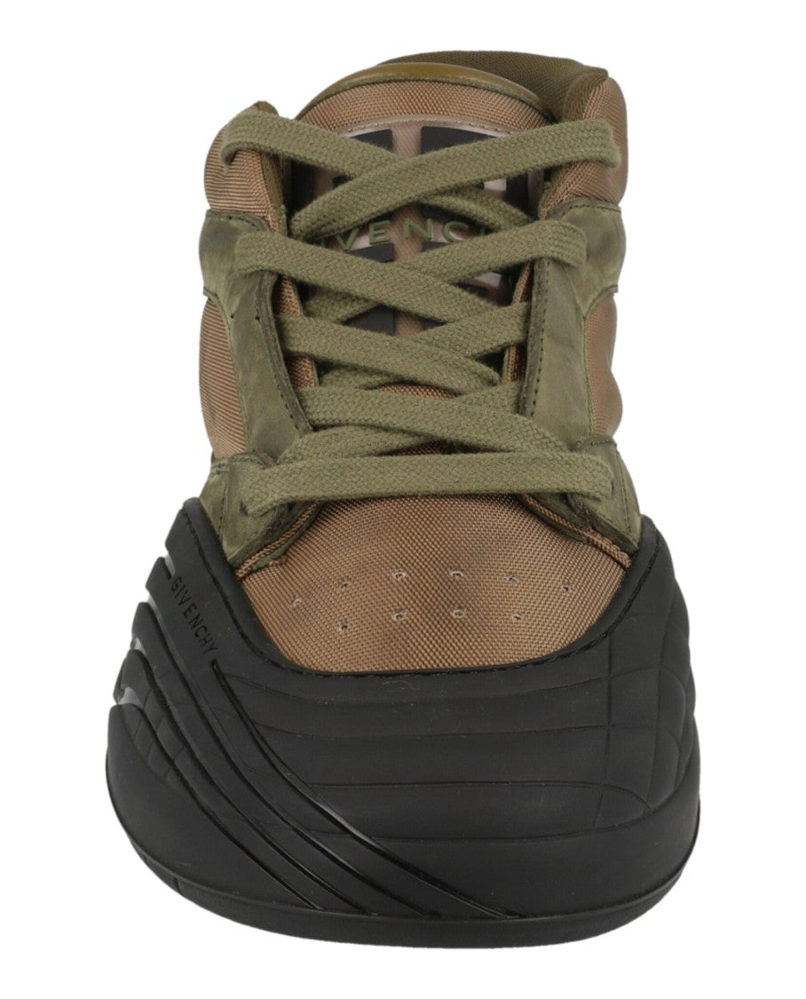 Givenchy Suede Trimmed Mid-Top Sneakers