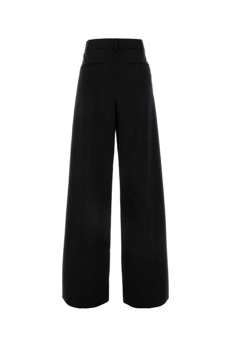 Valentino Garavani Black Wool Wide-Leg Pant