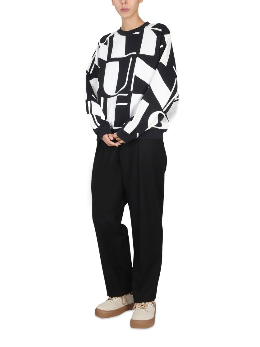 Sunnei Oversized Graphic Print Crewneck Sweatshirt