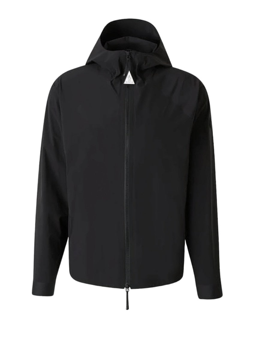 Moncler Minimalist Black Jacket With Full Zip