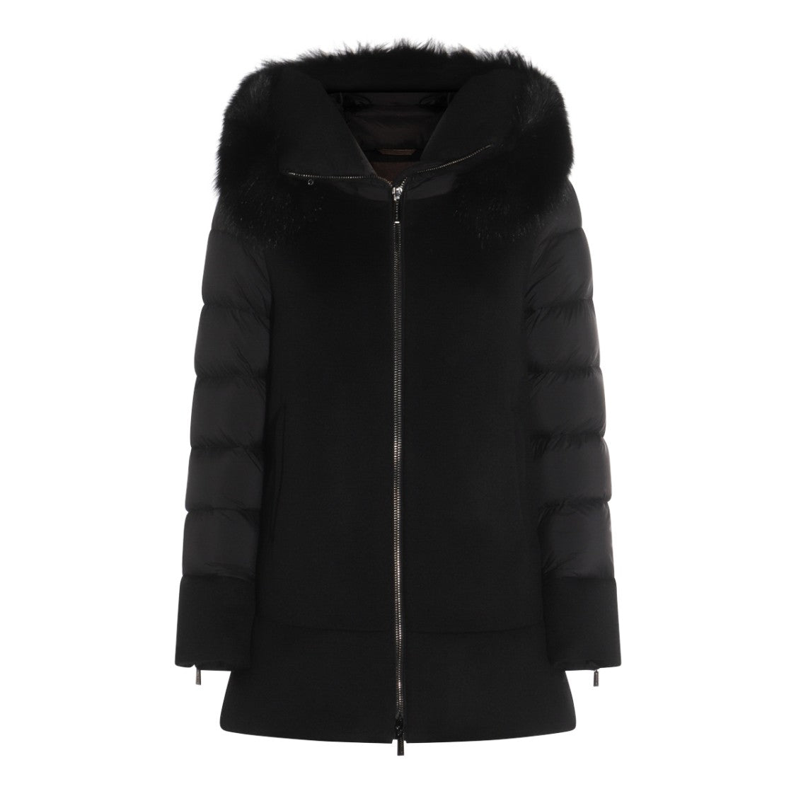 Moorer Black Wool Down Jacket