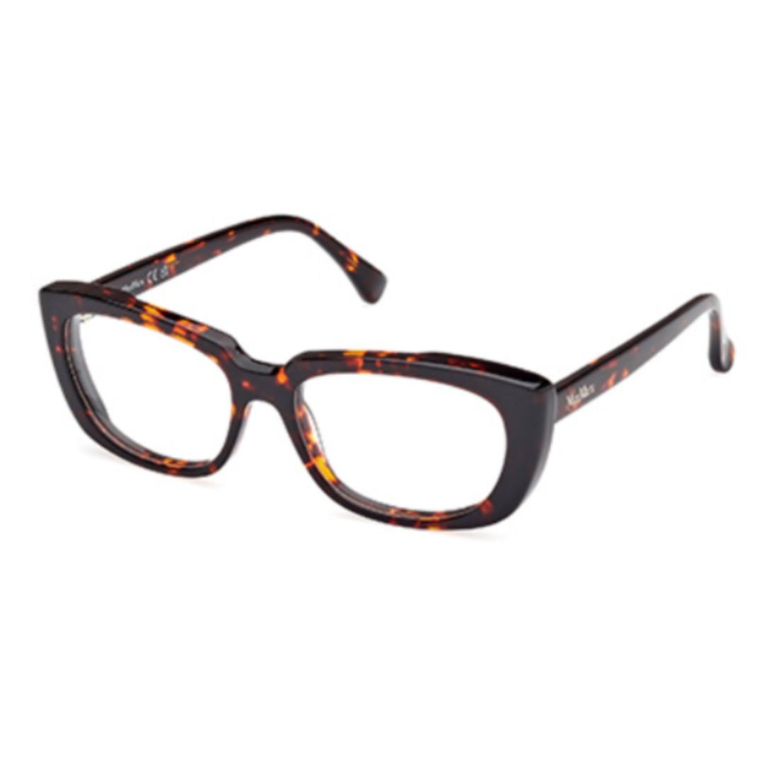 Max Mara Mm5114 54052 Bold Rectangular Tortoiseshell Eyeglasses