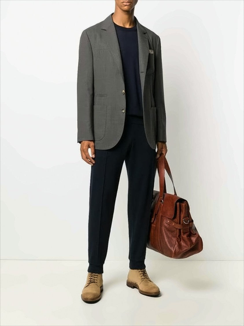 Brunello Cucinelli Fine Knit Crew Neck Sweater In Luxurious Materials