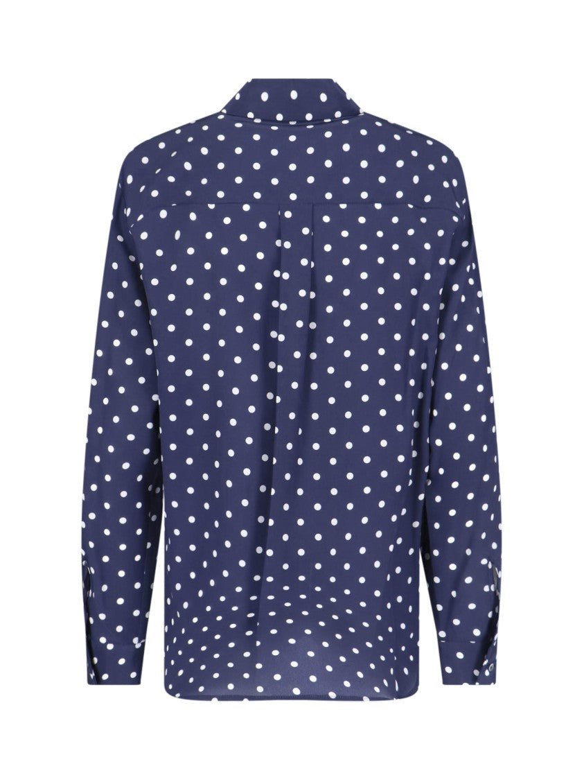 Parosh Polka Dot Shirt – Blue