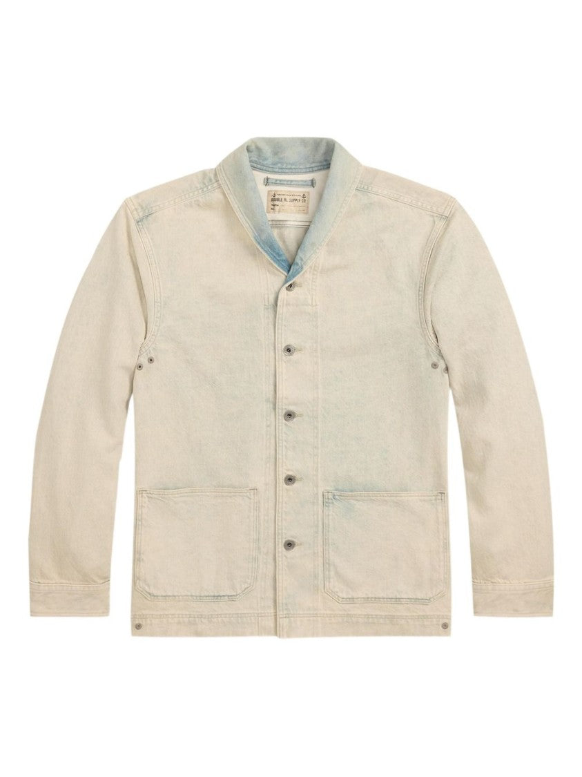 Polo Ralph Lauren Oversized Faded Indigo Jacket With Shawl Collar