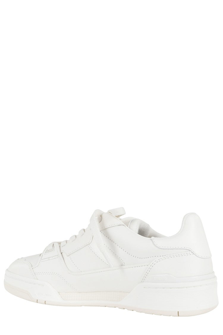 Axel Arigato White Clay Metallic Logo Rubber-Sole Leather Sneakers