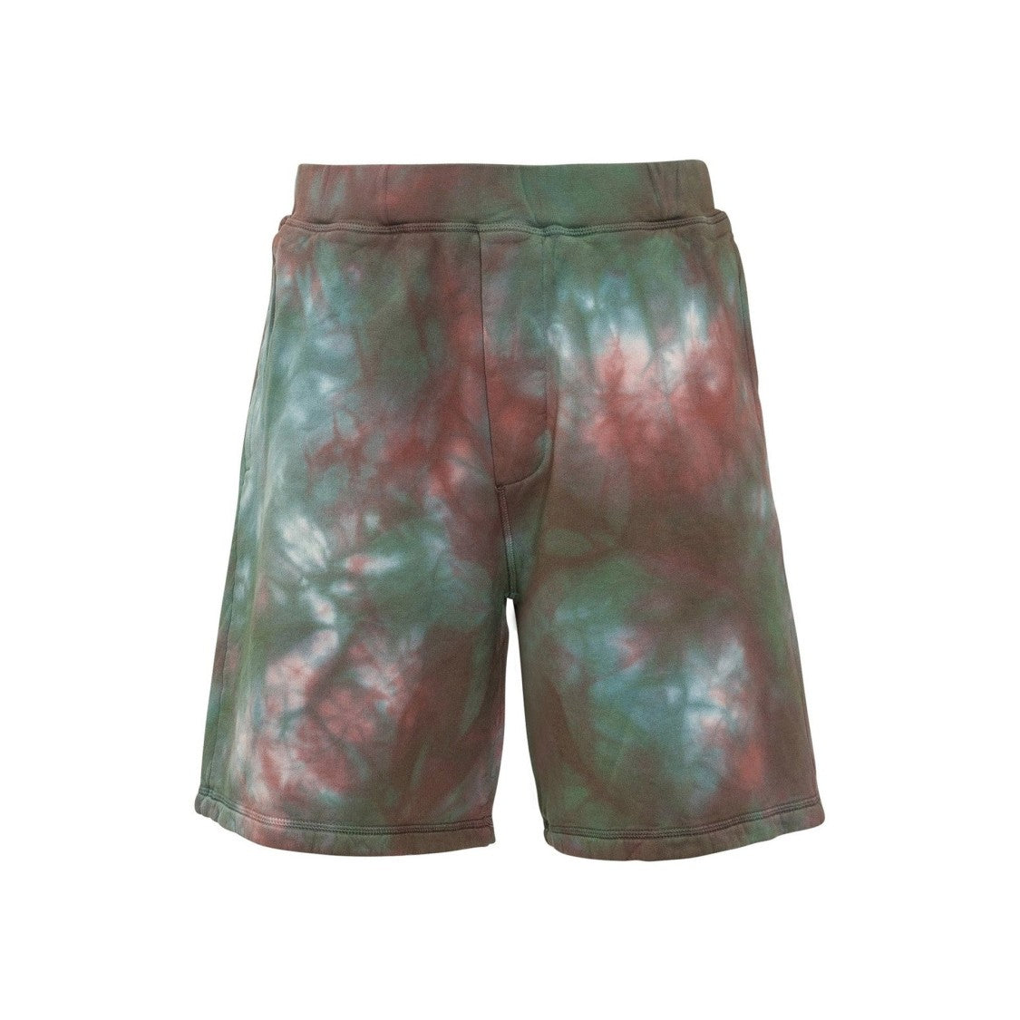 Dsquared2 Cotton Tie-Dye Shorts With Elastic Waist
