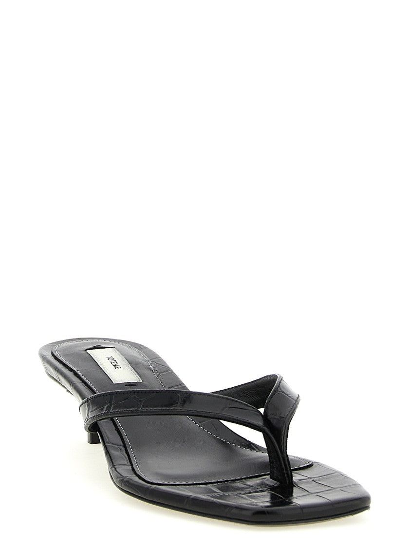 Totême 'Croco-Embossed' Sandals