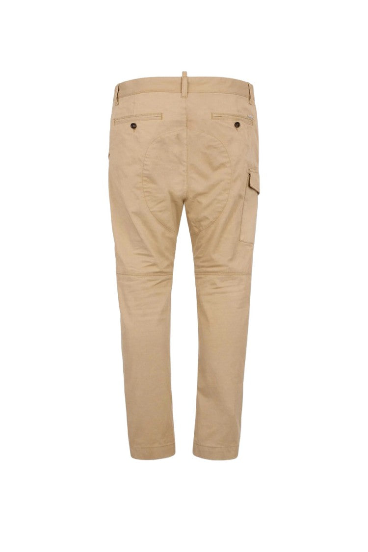 Dsquared2 Beige Flap Pocket Cotton-Blend Cargo Pants