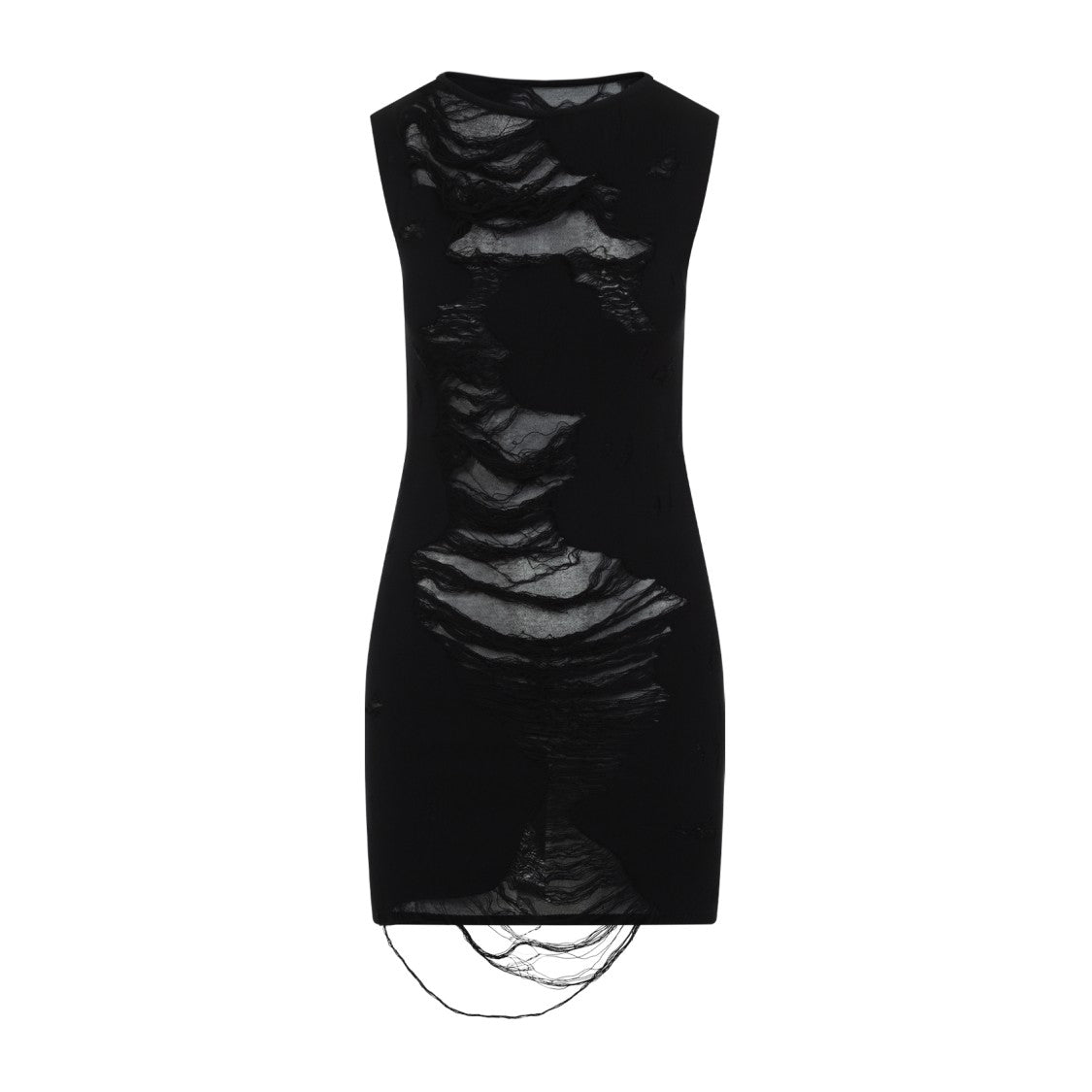 Mm6 By Maison Margiela Black Cotton Mini Dress
