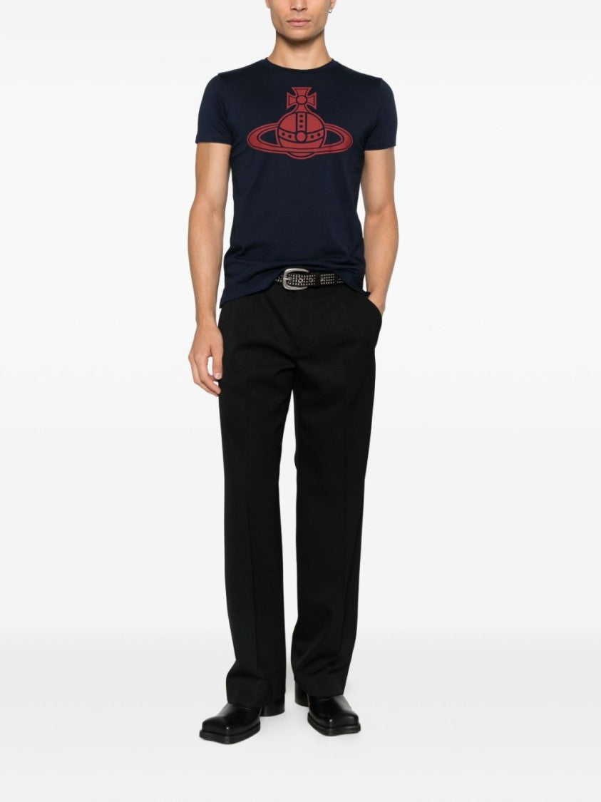 Vivienne Westwood Blue Bold Orb Graphic Crew Neck T-Shirt