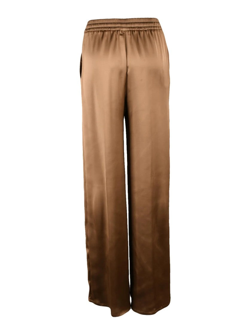 Herno Brown Polyester Satin Trackpants