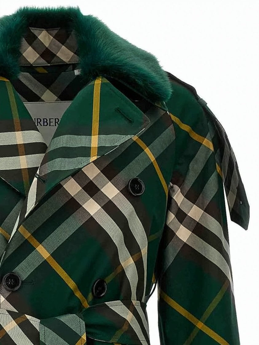 Burberry Double-Breasted Trench Coat With Belted Waist