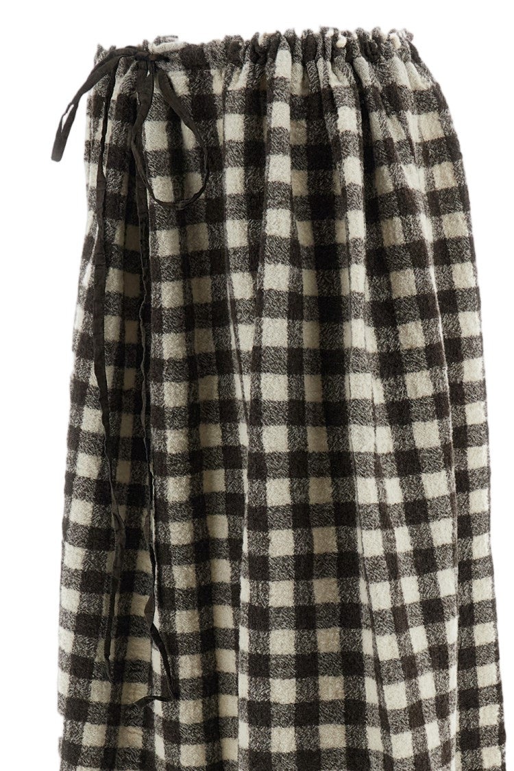 Daniela Gregis Skirt With Drawstring Washed Wool