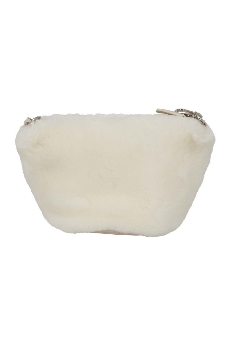 Studio Amelia Ivory Shearling Mini Momo Bag