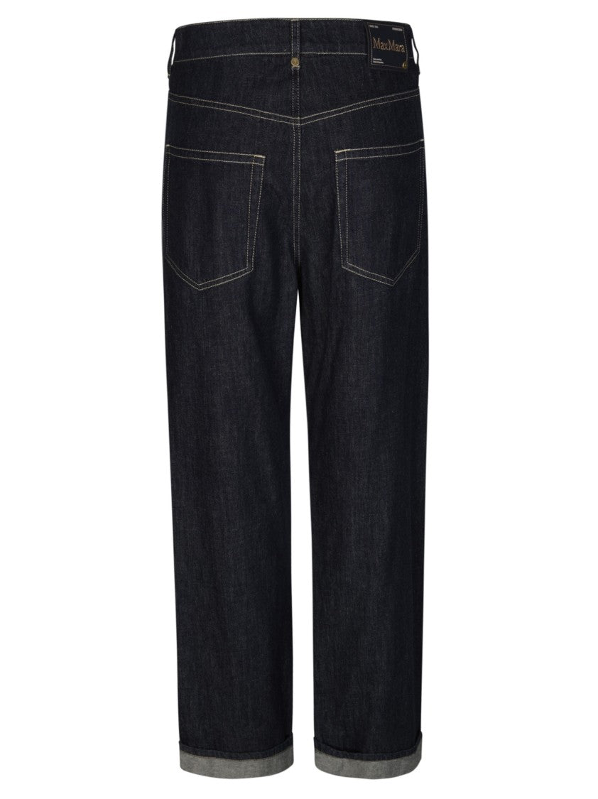 Max Mara Indigo Chiara Straight-Leg Cuffed Jeans